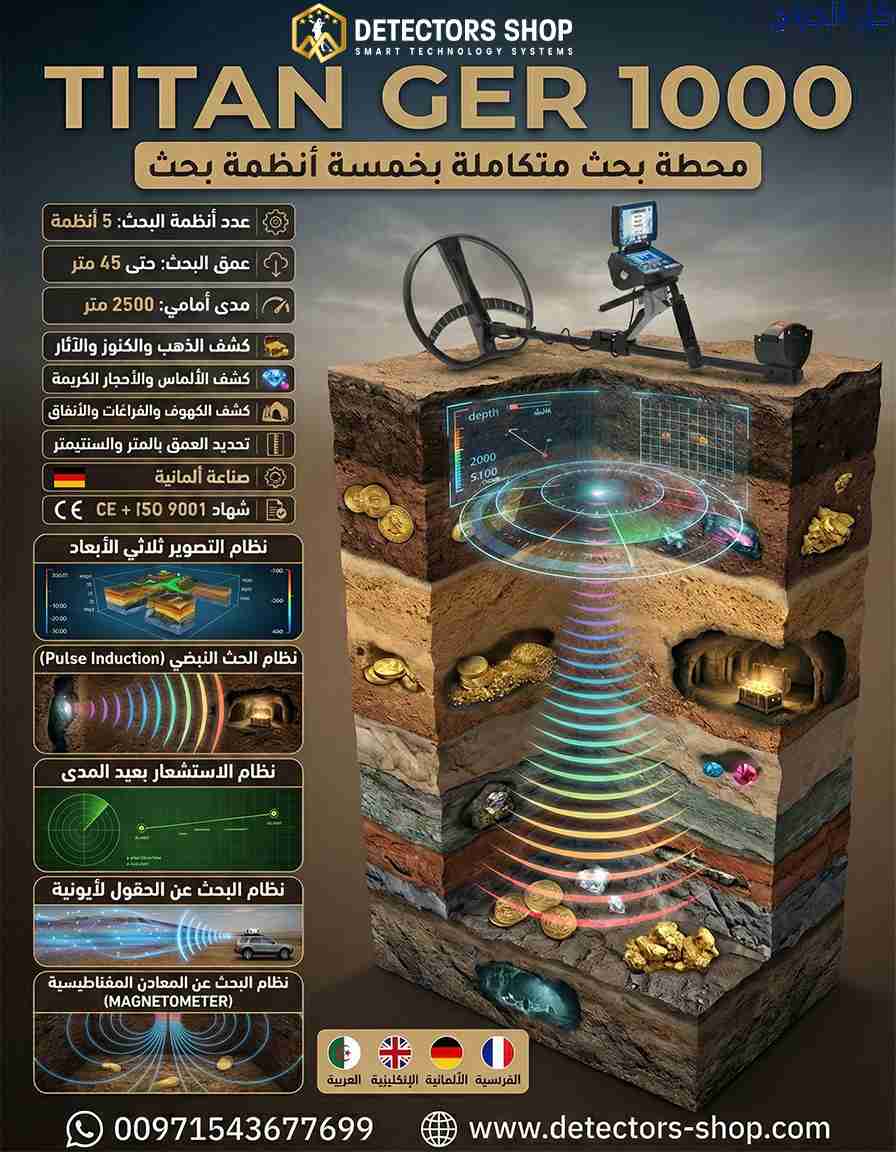 جهاز كشف الذهب والمعادن | تيتان جير 1000