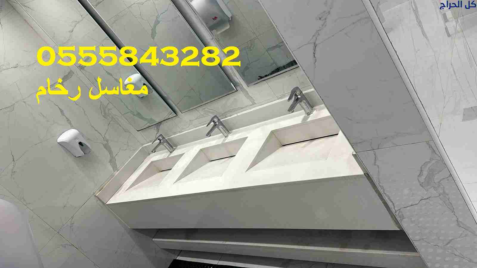 مغاسل رخام , ديكورات مغاسل حمامات جديدة